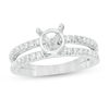 Thumbnail Image 1 of 0.37 CT. T.W. Diamond Double Row Split Shank Semi-Mount in 14K White Gold