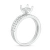 Thumbnail Image 2 of 0.37 CT. T.W. Diamond Double Row Split Shank Semi-Mount in 14K White Gold