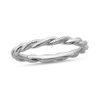 Thumbnail Image 0 of Stackable Expressions™ Etched and Polished Twist Ring in Sterling Silver