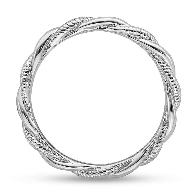 Stackable Expressions™ Etched and Polished Twist Ring in Sterling Silver