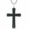 Thumbnail Image 1 of Men's Lord's Prayer Cross Pendant in Two-Tone Stainless Steel - 24"