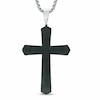 Thumbnail Image 2 of Men's Lord's Prayer Cross Pendant in Two-Tone Stainless Steel - 24"