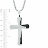 Thumbnail Image 2 of Men's Lord's Prayer Cross Pendant in Two-Tone Stainless Steel - 24"