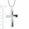 Thumbnail Image 3 of Men's Lord's Prayer Cross Pendant in Two-Tone Stainless Steel - 24"