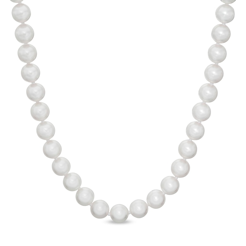 6.0 - 6.5mm Cultured Akoya Pearl Strand Necklace with 14K Gold Clasp