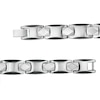 Men's Bevelled Edge Link Bracelet in Stainless Steel and Black IP - 8.5"
