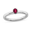 Thumbnail Image 1 of Stackable Expressions™ Oval Created Ruby Ring in Sterling Silver