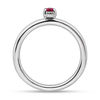 Thumbnail Image 2 of Stackable Expressions™ Oval Created Ruby Ring in Sterling Silver