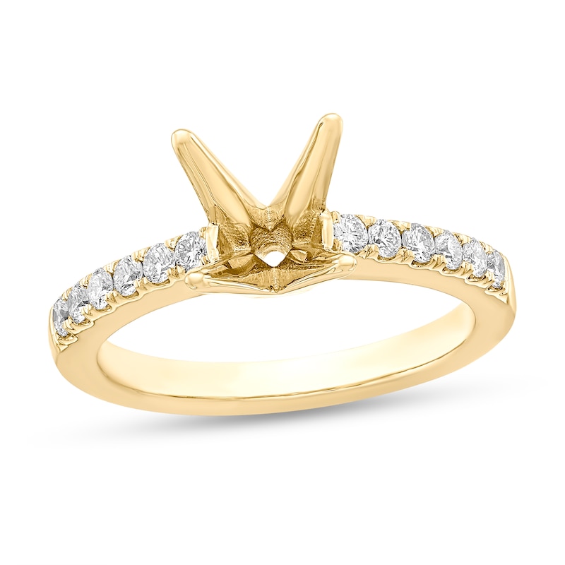 Main Image 1 of 0.29 CT. T.W. Diamond Semi-Mount in 14K Gold