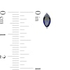 Thumbnail Image 3 of Marquise Lab-Created Blue Sapphire Solitaire Stud Earrings in Sterling Silver