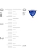 Thumbnail Image 3 of 5.0mm Trillion-Cut Lab-Created Blue Sapphire Solitaire Stud Earrings in Sterling Silver