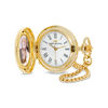 Thumbnail Image 1 of Ladies' James Michael Gold-Tone Pocket Watch Pendant with White Dial (Model: WPA181008C)