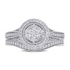 Thumbnail Image 4 of 0.43 CT. T.W. Composite Diamond Frame Vintage-Style Bridal Set in 10K White Gold