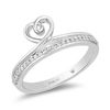 Thumbnail Image 0 of Hallmark Diamonds Love 0.10 CT. T.W. Diamond Heart Ring in Sterling Silver