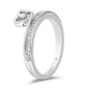 Thumbnail Image 1 of Hallmark Diamonds Love 0.10 CT. T.W. Diamond Heart Ring in Sterling Silver