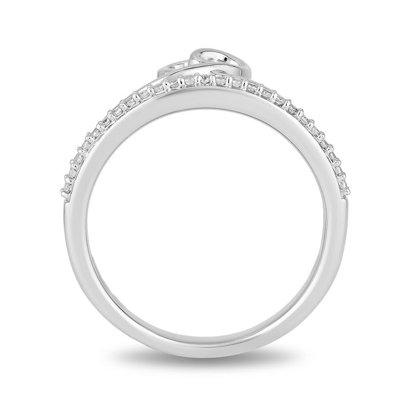 Hallmark Diamonds Love 0.10 CT. T.W. Diamond Heart Ring in Sterling Silver