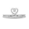 Thumbnail Image 3 of Hallmark Diamonds Love 0.10 CT. T.W. Diamond Heart Ring in Sterling Silver