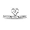 Hallmark Diamonds Love 0.10 CT. T.W. Diamond Heart Ring in Sterling Silver