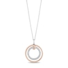 Hallmark Diamonds Family 0.10 CT. T.W. Diamond Circle Pendant in Sterling Silver and 10K Rose Gold