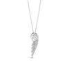 Thumbnail Image 1 of Hallmark Diamonds Inspiration 0.10 CT. T.W. Diamond Wing Pendant in Sterling Silver