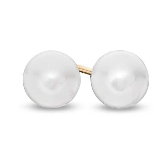 6.0-6.5mm Akoya Cultured Pearl Stud Earrings in 14K Gold