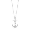 Thumbnail Image 0 of Hallmark Diamonds Inspiration 0.14 CT. T.W. Diamond Anchor Pendant in Sterling Silver