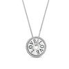Thumbnail Image 0 of Vera Wang Love Collection 0.11 CT. T.W. Diamond 15.0mm "LOVE" Token Pendant in Sterling Silver - 19"