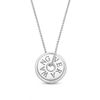 Thumbnail Image 1 of Vera Wang Love Collection 0.11 CT. T.W. Diamond 15.0mm "LOVE" Token Pendant in Sterling Silver - 19"