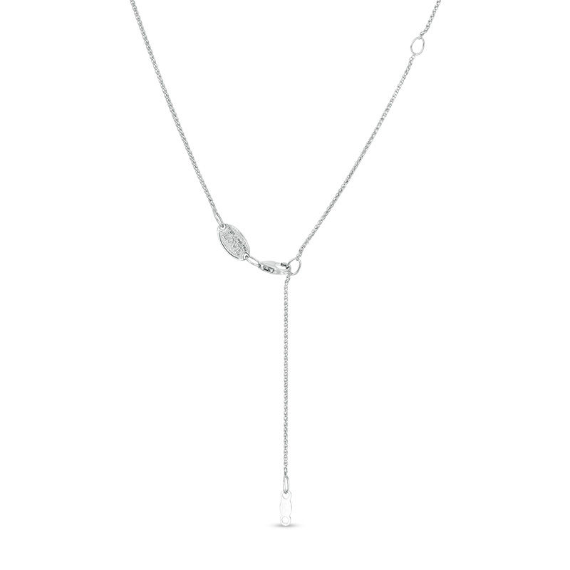 Vera Wang Love Collection 0.11 CT. T.W. Diamond 15.0mm "LOVE" Token Pendant in Sterling Silver - 19"