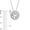 Thumbnail Image 3 of Vera Wang Love Collection 0.11 CT. T.W. Diamond 15.0mm "LOVE" Token Pendant in Sterling Silver - 19"