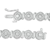 Thumbnail Image 2 of 1.95 CT. T.W. Composite Diamond Frame "S" Tennis Bracelet in Sterling Silver - 7.25"
