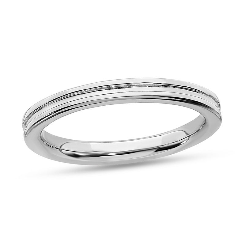 Stackable Expressions™ 2.0mm Textured Ring in Sterling Silver|Peoples Jewellers