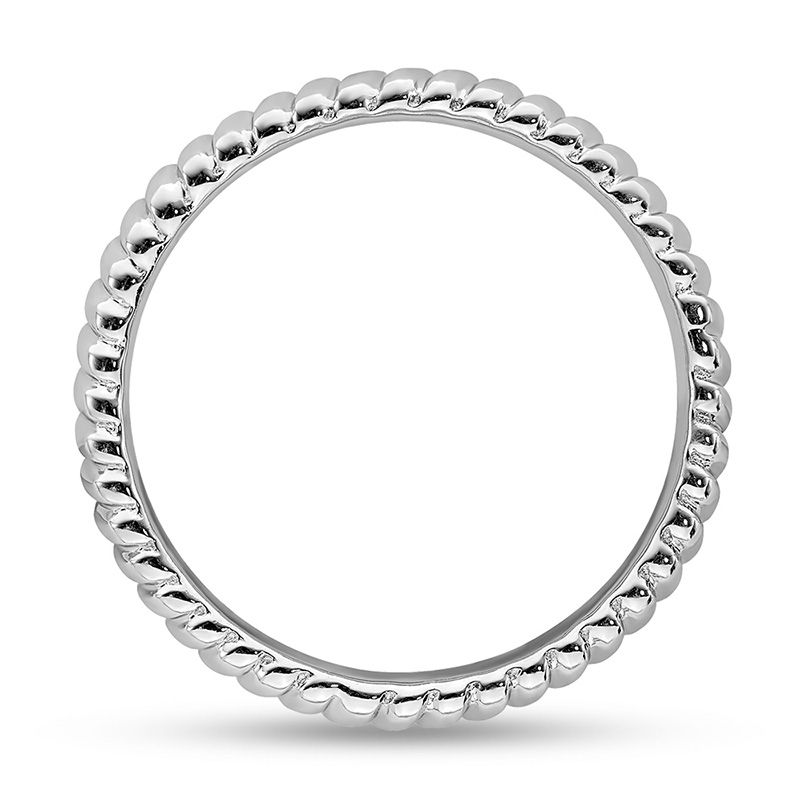Main Image 2 of Stackable Expressions™ 3.0mm Ribbed Ring in Sterling Silver