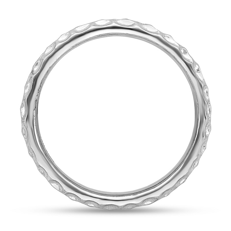 Main Image 2 of Stackable Expressions™ 3.0mm Hammered Ring in Sterling Silver