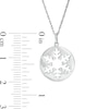 Thumbnail Image 4 of Diamond Accent Snowflake and Cut-Out Snowflake Disc Pendant Set in Sterling Silver