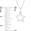 Thumbnail Image 3 of Diamond Accent Star and Star Outline Pendant Set in Sterling Silver and 10K Rose Gold