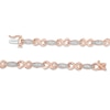 Thumbnail Image 3 of 0.18 CT. T.W. Composite Diamond Alternating Marquise and Infinity Bracelet in 10K Rose Gold - 7.25"