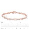 Thumbnail Image 4 of 0.18 CT. T.W. Composite Diamond Alternating Marquise and Infinity Bracelet in 10K Rose Gold - 7.25"