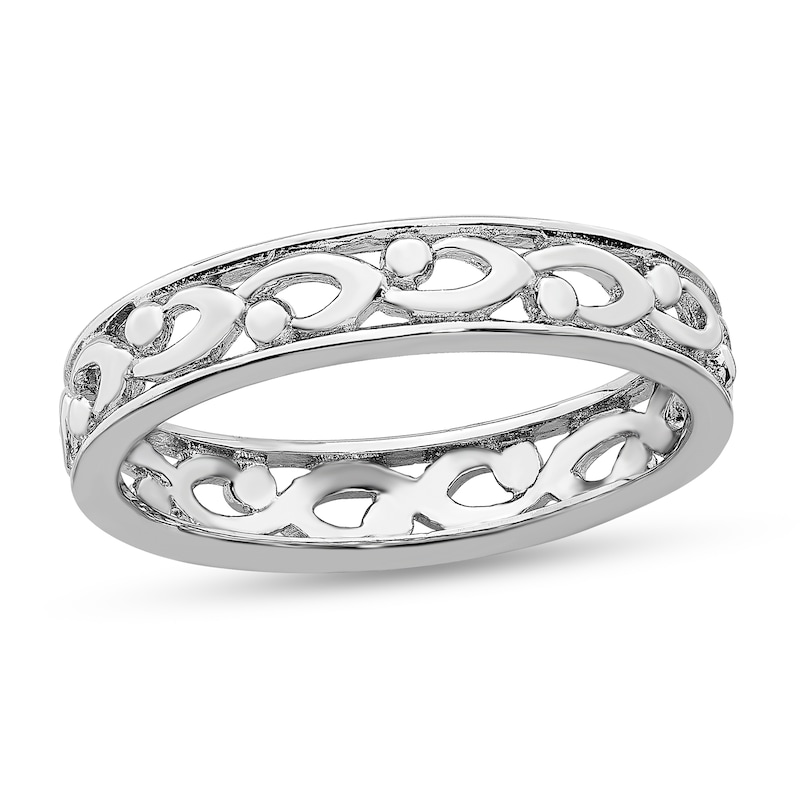 Stackable Expressions™ Alternating Bead Ring in Sterling Silver