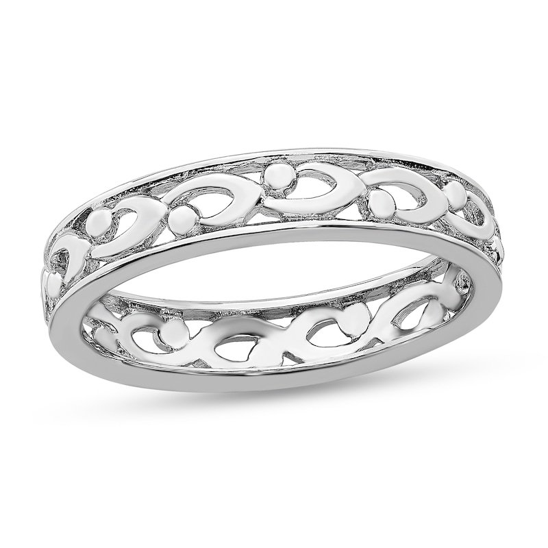 Stackable Expressions™ Alternating Bead Ring in Sterling Silver|Peoples Jewellers