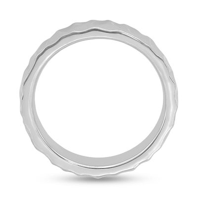 Stackable Expressions™ 4.0mm Hammered Band in Sterling Silver