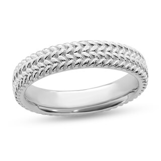 Stackable Expressions™ 4.5mm Tire Tread Band in Sterling Silver