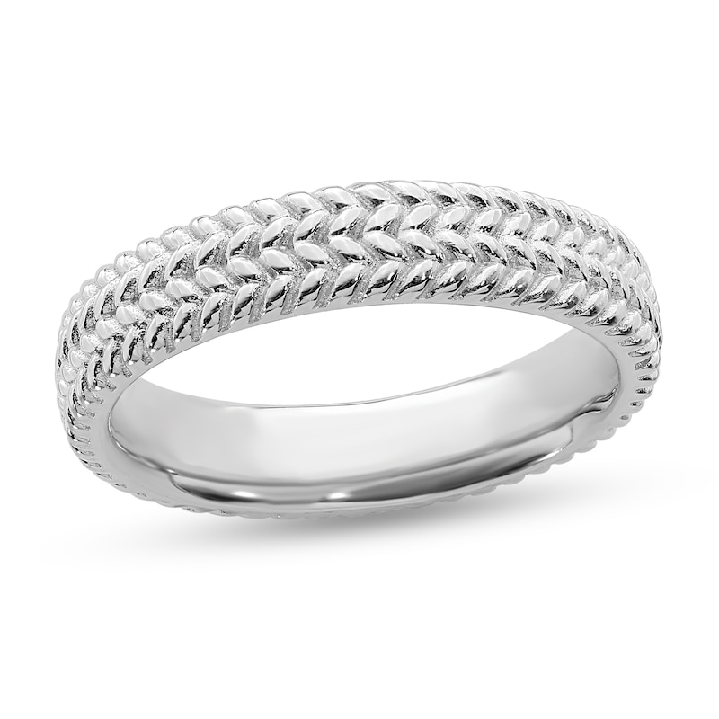 Main Image 1 of Stackable Expressions™ 4.5mm Tire Tread Band in Sterling Silver