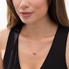 Thumbnail Image 1 of 0.086 CT. T.W. Black Diamond Heartbeat Necklace in 10K Rose Gold