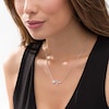 Thumbnail Image 2 of 0.04 CT. T.W. Diamond Butterfly Heartbeat Necklace in Sterling Silver