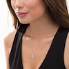 Thumbnail Image 2 of 0.04 CT. Diamond Solitaire Ice Skate Pendant in Sterling Silver and 10K Rose Gold