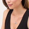 Thumbnail Image 2 of 0.086 CT. T.W. Enhanced Black and White Diamond Bone and Paw Print Disc Charm Pendant in Sterling Silver