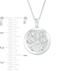 Thumbnail Image 2 of 0.14 CT. T.W. Diamond Ornate Flower Locket in Sterling Silver