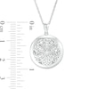 Thumbnail Image 3 of 0.14 CT. T.W. Diamond Ornate Flower Locket in Sterling Silver