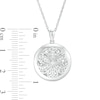 Thumbnail Image 3 of 0.14 CT. T.W. Diamond Ornate Flower Locket in Sterling Silver